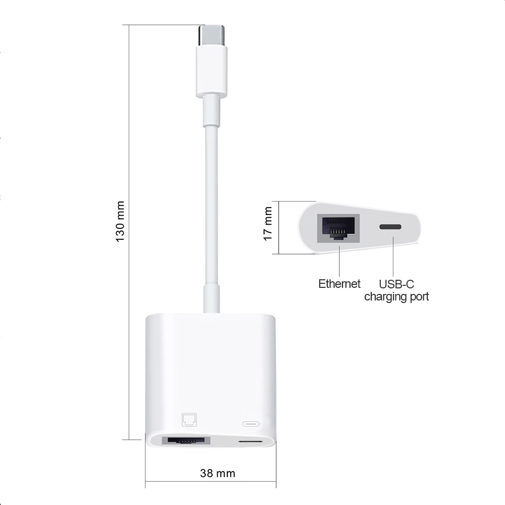 OTG Ethernet USB адаптер для C к RJ45 LAN Проводная сеть 100mbs конвертер Andriod type c порт Мобильный