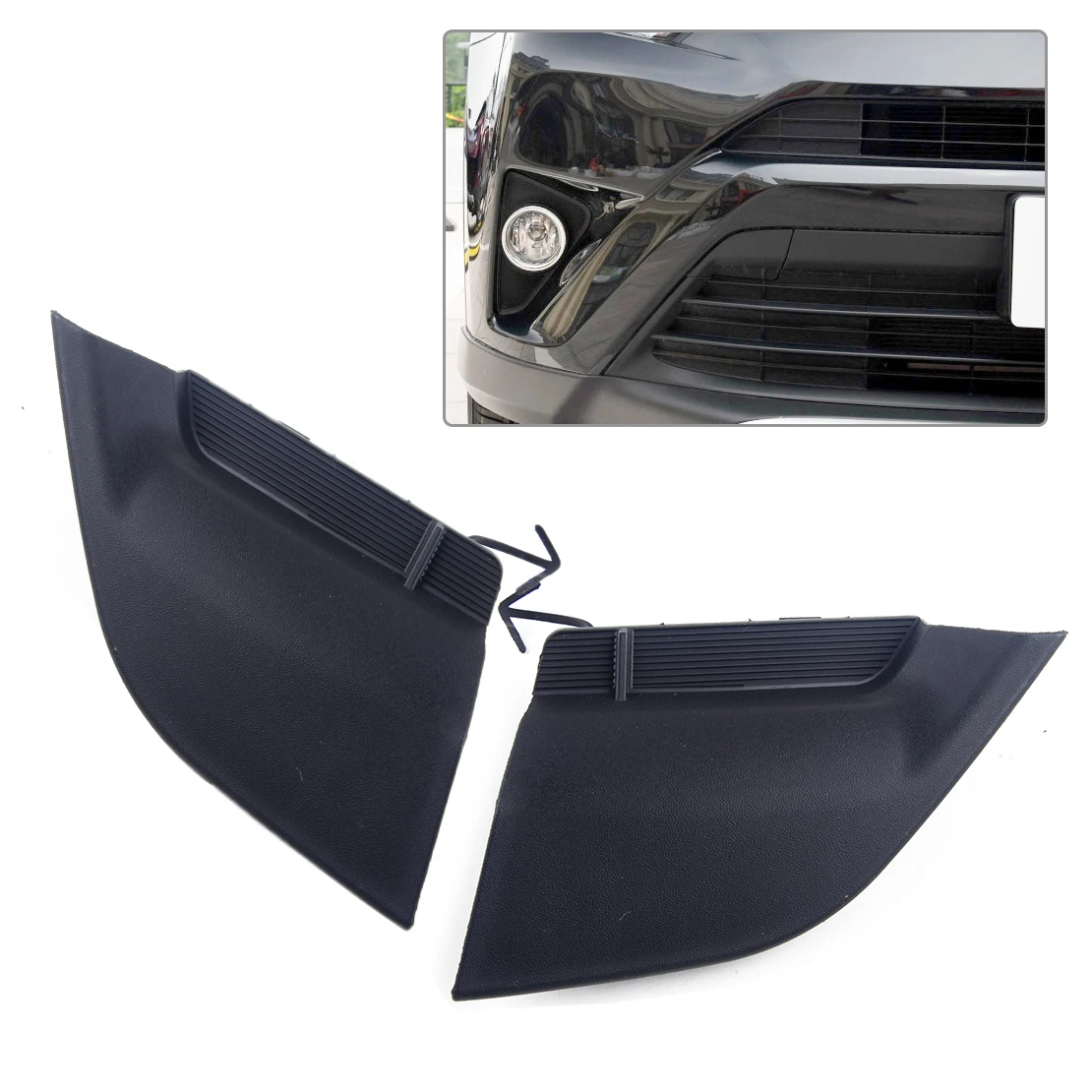 Beler 2 шт. черный пластиковый автомобильный передний бампер Буксировочный Крюк