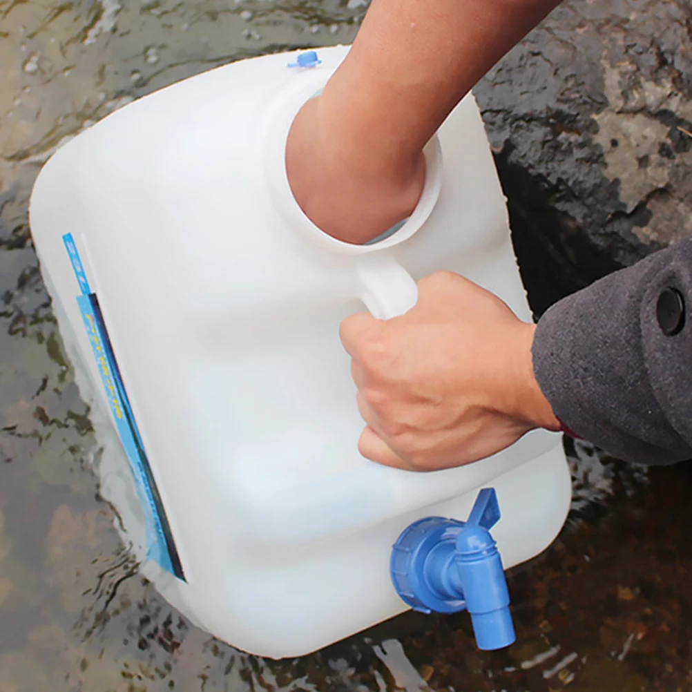 

Large Capacity 10L Outdoor Bucket Camping Portable Car Buckets with Tap Picnic Hiking Self-driving Tour Water PE Tank Bottle