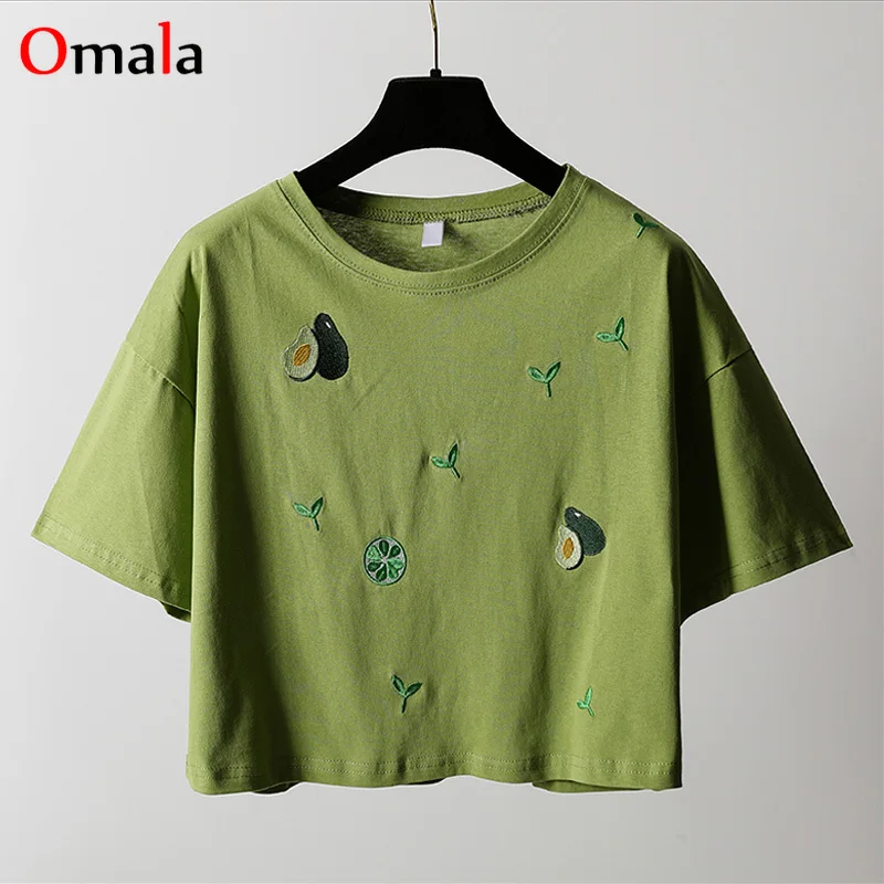 Футболка женская из 100% хлопка модная короткая рубашка с коротким рукавом