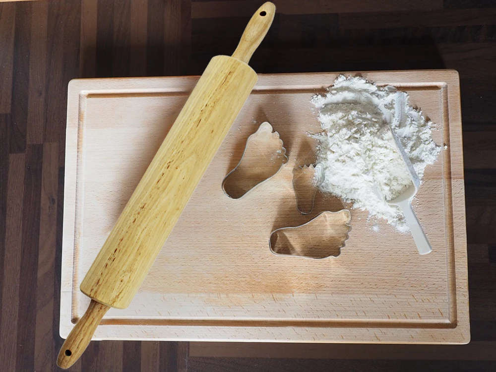 

EHZ Wooden Rolling Pin 20.5 Inch Baking Pizza Pastry Dough Pie Crust Cookie Kitchen Bakers Cuisine Utensil Baking Tools Gift