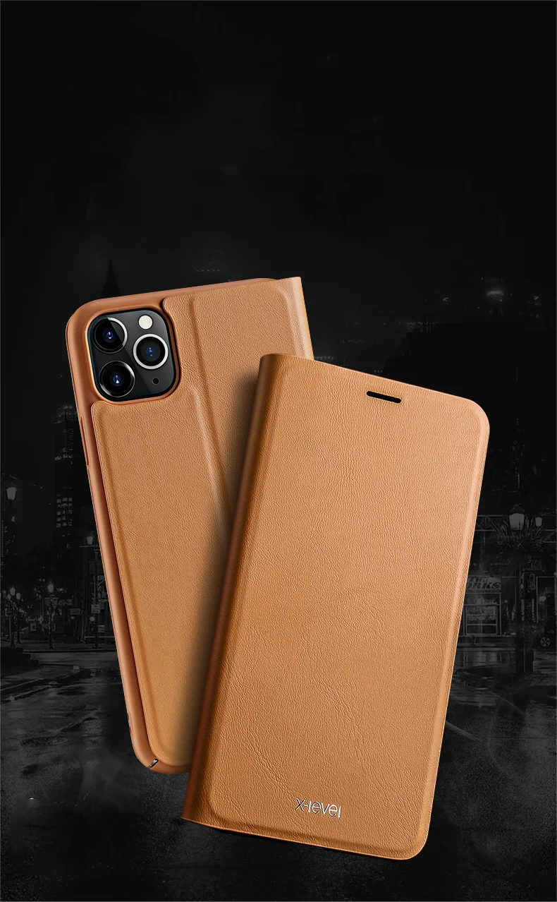 X-Level Чехол-книжка с бумажником для iPhone 11 Pro Max, с карманами для карт, с функцией подставки, чехол-книжка для iPhone 11 Pro