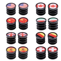 1 pair bicycle national flag handlebar end plugs for mtb mountain road bike bicycle grips parts 22mm dia