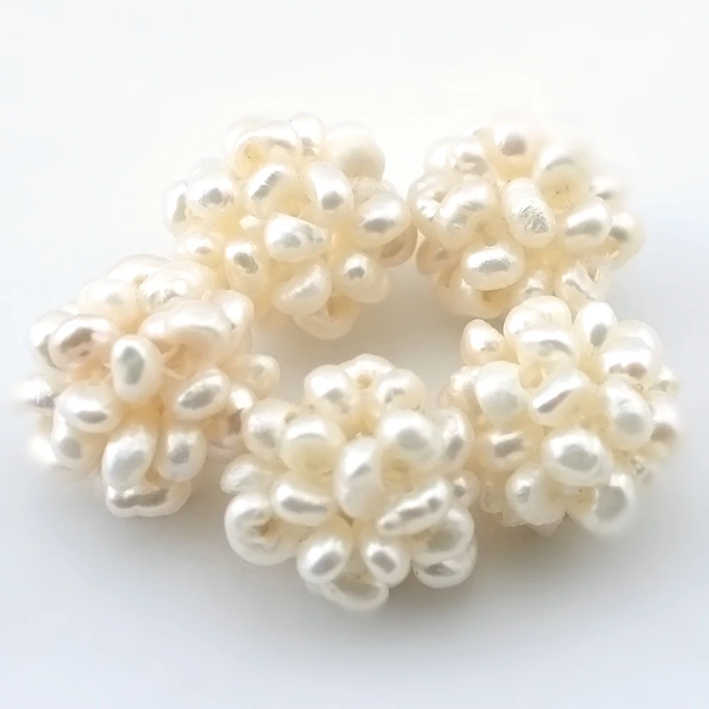 

TEVIDA Q65 10pcs Nature Freshwater Pearl for Earring Chain Necklace Spacer Bead