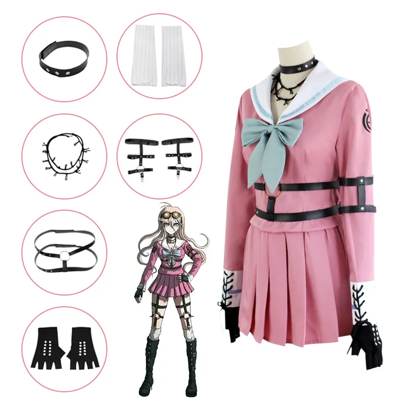 COSTAR Anime Game Danganronpa V3 Miu Iruma Cosplay Costume Full Set Halloween Dressup Clothing |