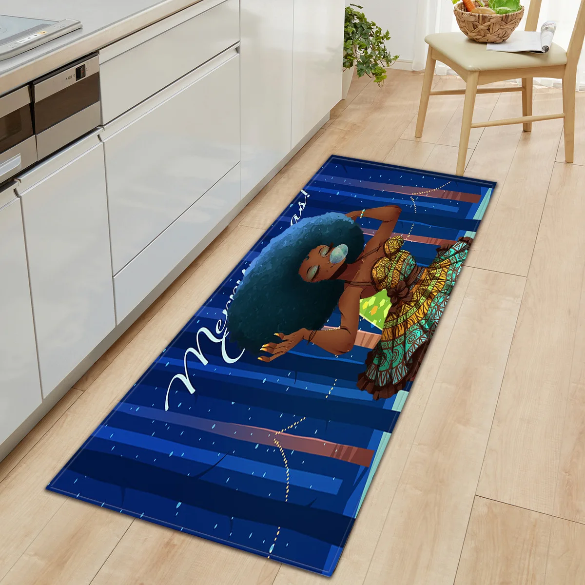 

African Women's Kitchen Carpet Home Entrance Doormat Bedroom Carpet Hallway Balcony Kids Room Floor Mat Bathroom Anti-Slip Rug