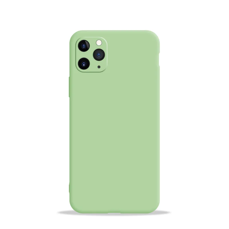 Чехол для iPhone 6 6s 7 8 Plus se2 X XS Max XR 11 Pro жидкий силикон деликатное касание Матовая
