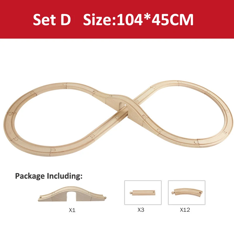 DIY Деревянные треки детский набор поезда игрушки Железная дорога Brio деревянные