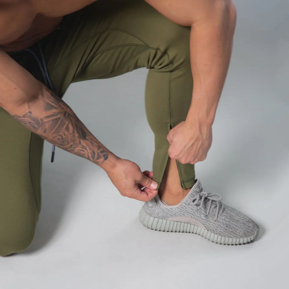 Брюки мужские хлопковые для бега спортивные штаны узкие тренировочные спортзала