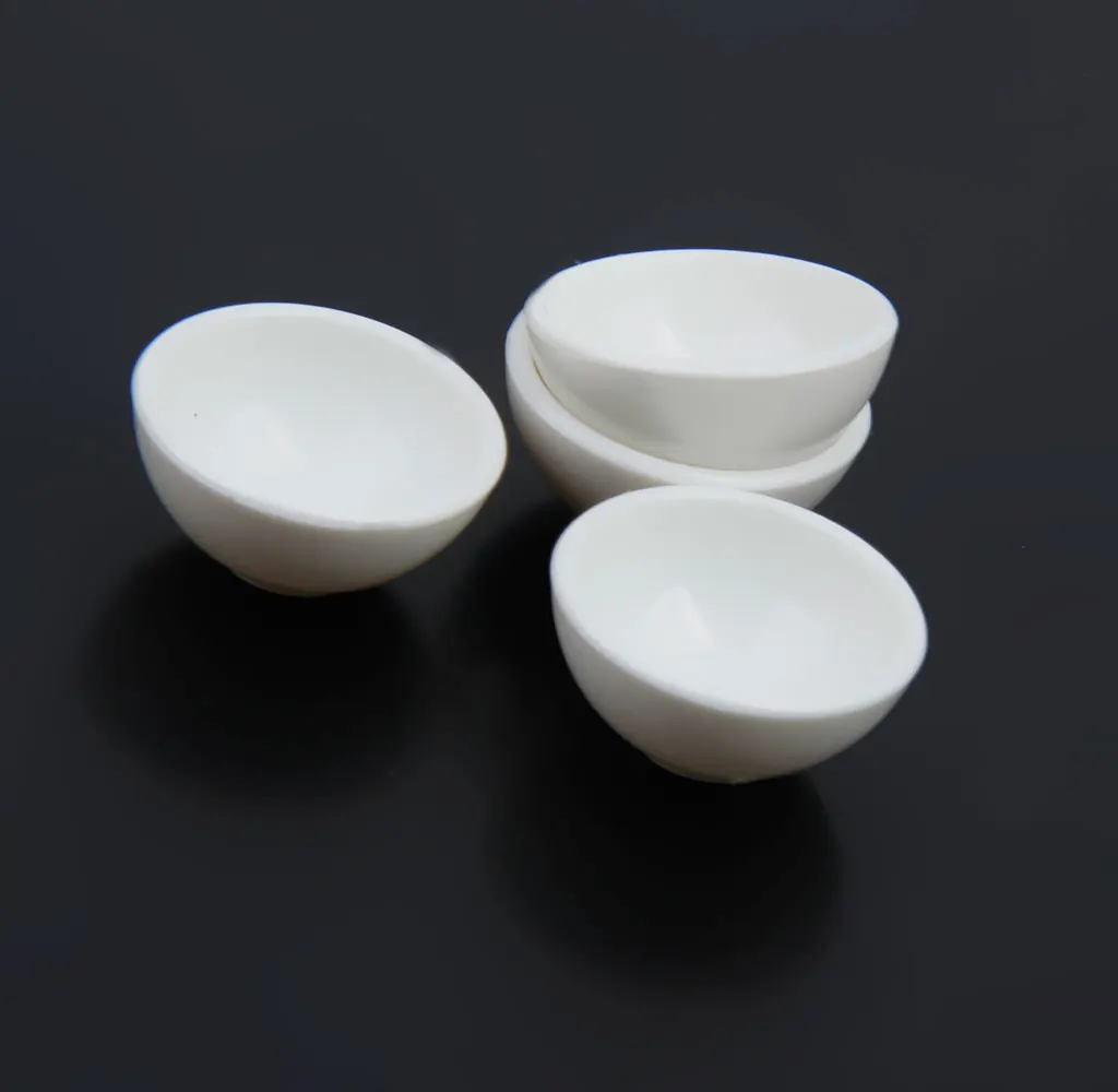 

Miniature White Round Rice Soup Bowls in Dollhouse Tableware
