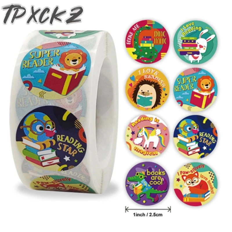 

500pcs Reward Stickers Encouragement Sticker Roll Kids Motivational Stickers with Cute Animals Students Teachers Study Products