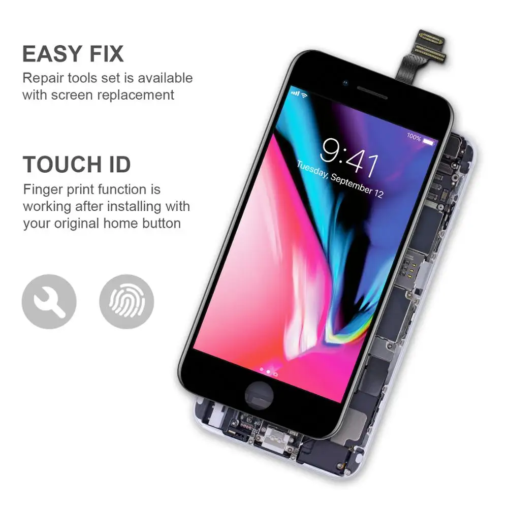 AAA + качество Pantalla для iPhone 6 6s Plus ЖК дисплей сенсорный экран дигитайзер Рамка