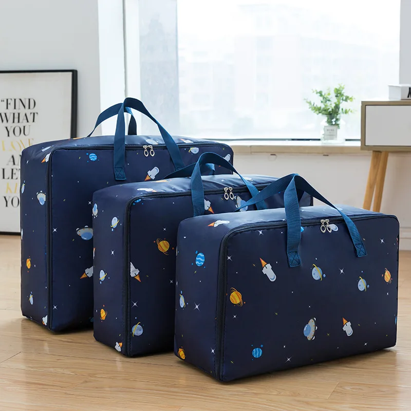 rocket 3pcs 3 шт./компл. сумка для хранения из ткани Оксфорд Ткань Перемещение Чемодан сумка Водонепроницаемый шкаф, органайзер для хранения Коробки M+ L+ XL одежда контейнер для хранения - Цвет: rocket 3pcs