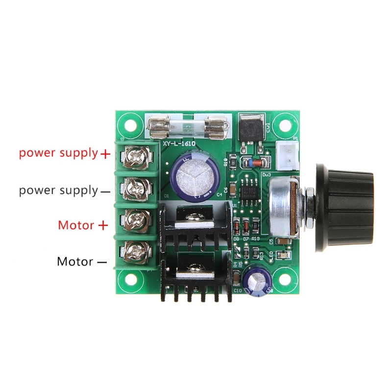 

9V-50V 10A PWM DC Motor Speed Controller with Knob Adjustable Speed Regulator