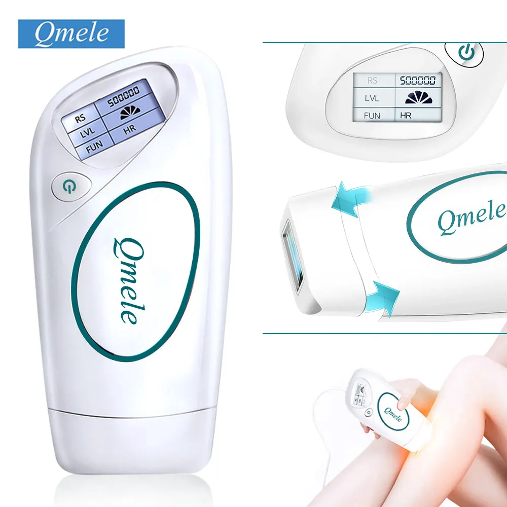 

Лазерный эпилятор Qmele IPL, фотоэпилятор, устройство для перманентного удаления волос, 500000 вспышек, лазерный эпилятор для зоны бикини и лица дл...