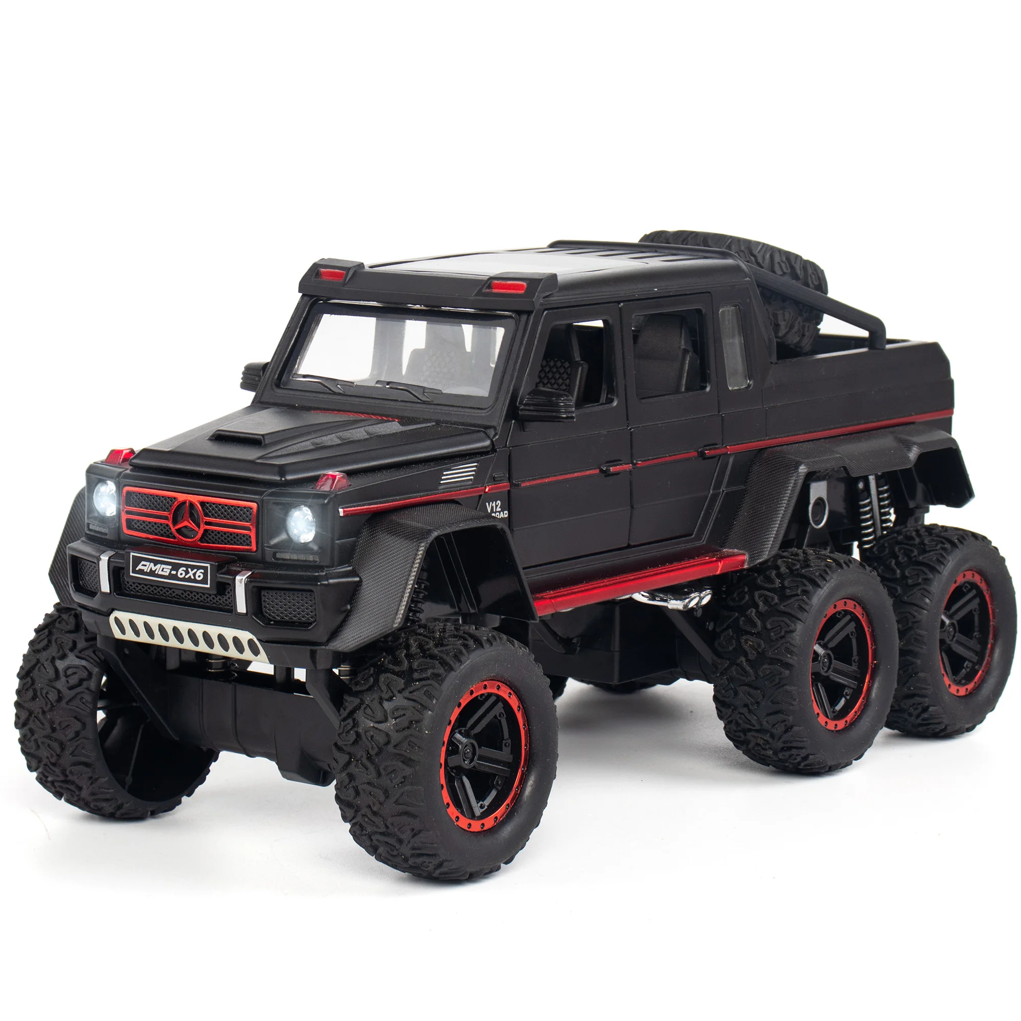 1:22 новинка BENZ G63 6X6 внедорожная модель автомобиля двойные оттягивающие назад