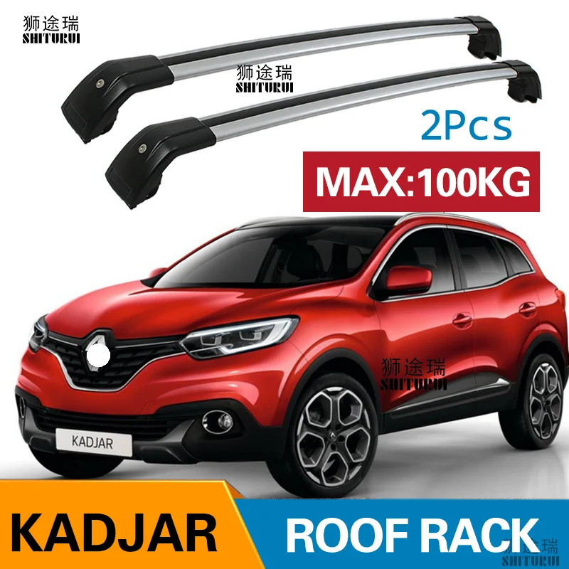 SHITURUI 2 шт Крыши Баров для RENAULT Kadjar (HA _ HL _) [2015 2019] алюминиевый сплав Боковые стержни