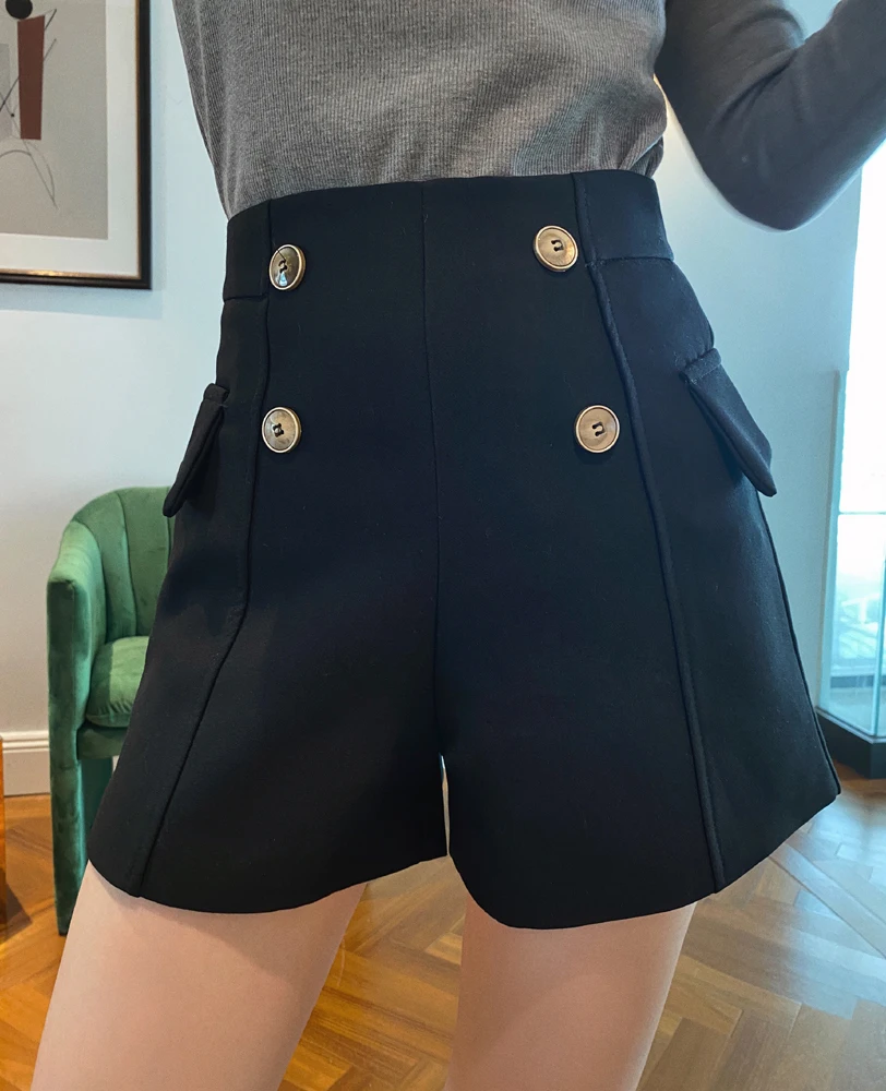 

Модные женские шорты весна-лето 2021 женские свободные с высокой талией широкие повседневные офисные костюмы шорты для женщин WH117