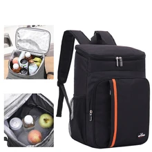18L Large Capacity Cooler Bag Leakproof Lunch Cooler Backpack Thermal Picnic Cool Warm Insulated Outdoor Storage Shoulder Bag