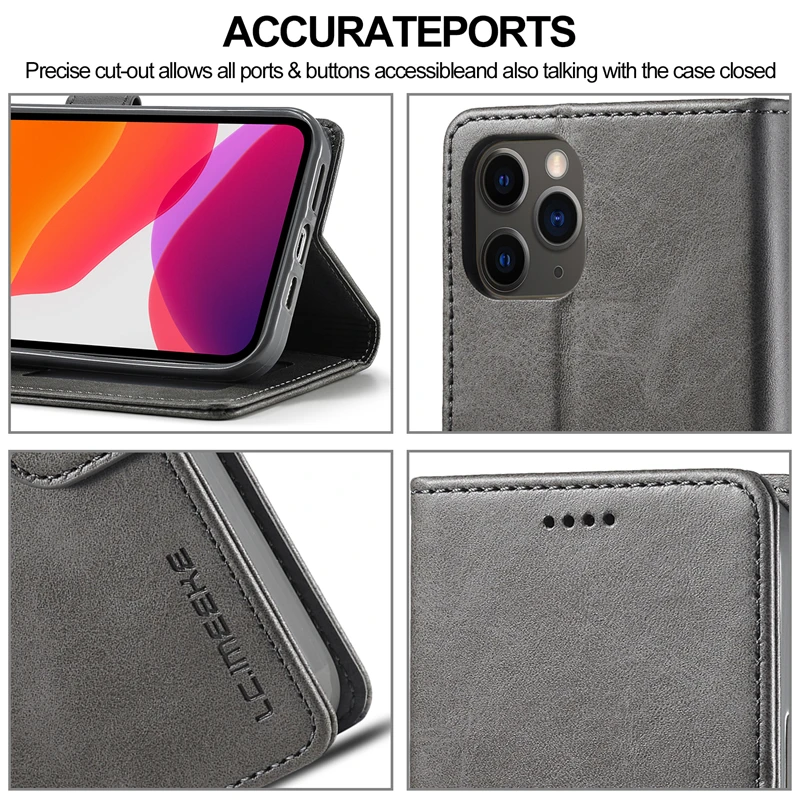 

Leather Case For iPhone 12 Mini 11 Pro XS Max XR 6 7 8 Plus 5 SE 2020 Wallet Card Flip Phone Cover