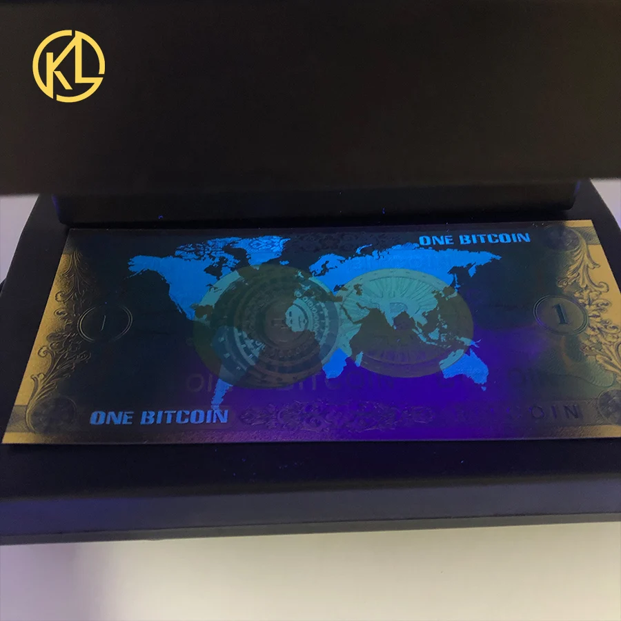 Горячая распродажа 10 шт./лот красочные золото фольга цвета один Биткоин