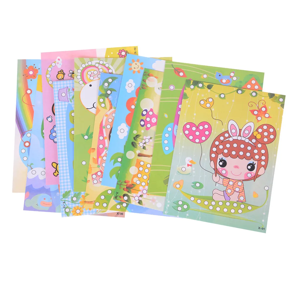 

New 2 Pcs Crystal Paste Painting Sticker Handmade Diamond Mosaic Puzzle Toys ZMONH