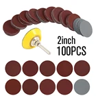 Набор шлифовальных дисков для наждачной бумаги, 100 шт., 2 дюйма, 75 мм, набор шлифовальных дисков для полировки, Абразивные Чистящие Инструменты