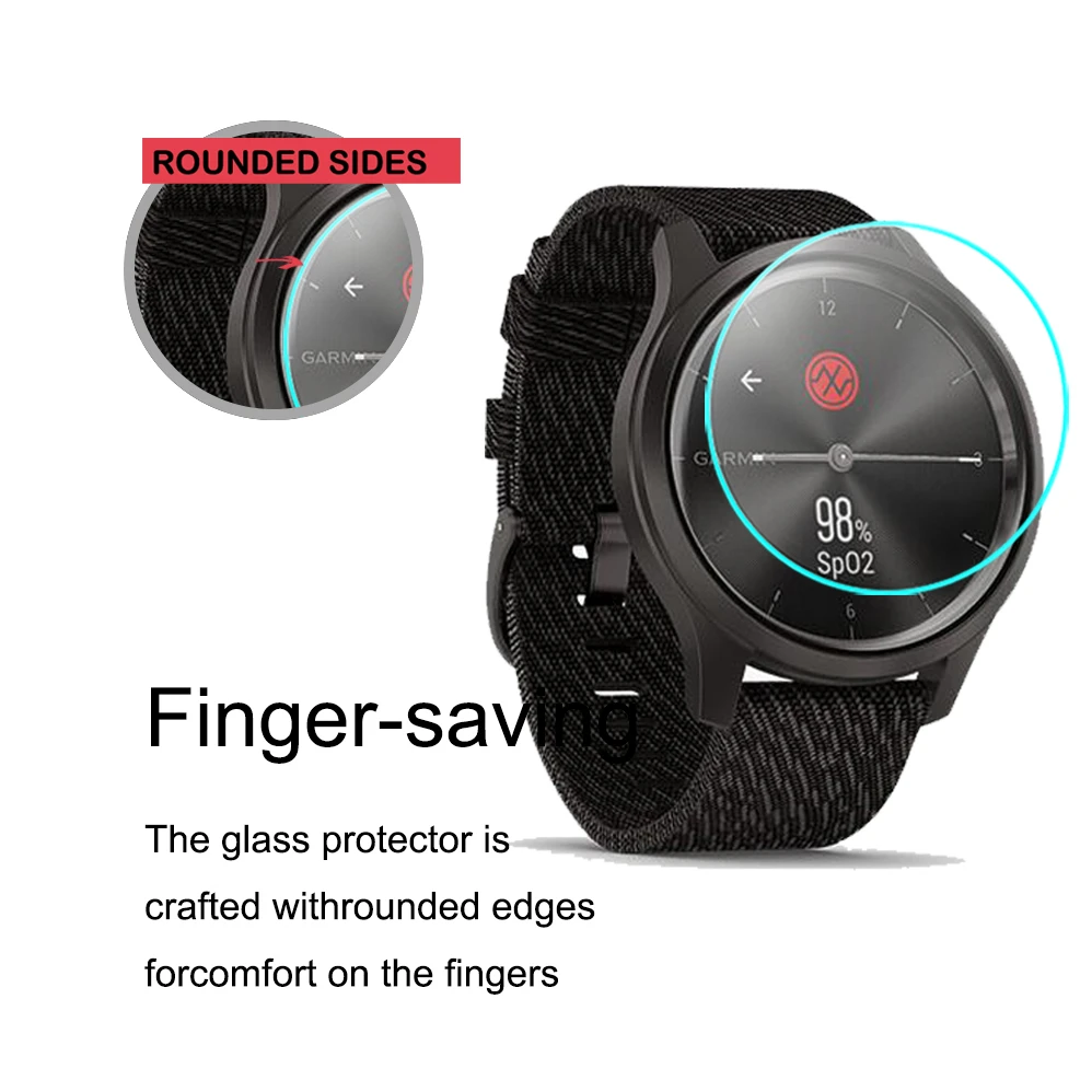 Закаленное стекло 9H для Garmin Move Style Luxe HD с защитой от царапин 2 упаковки|Защита