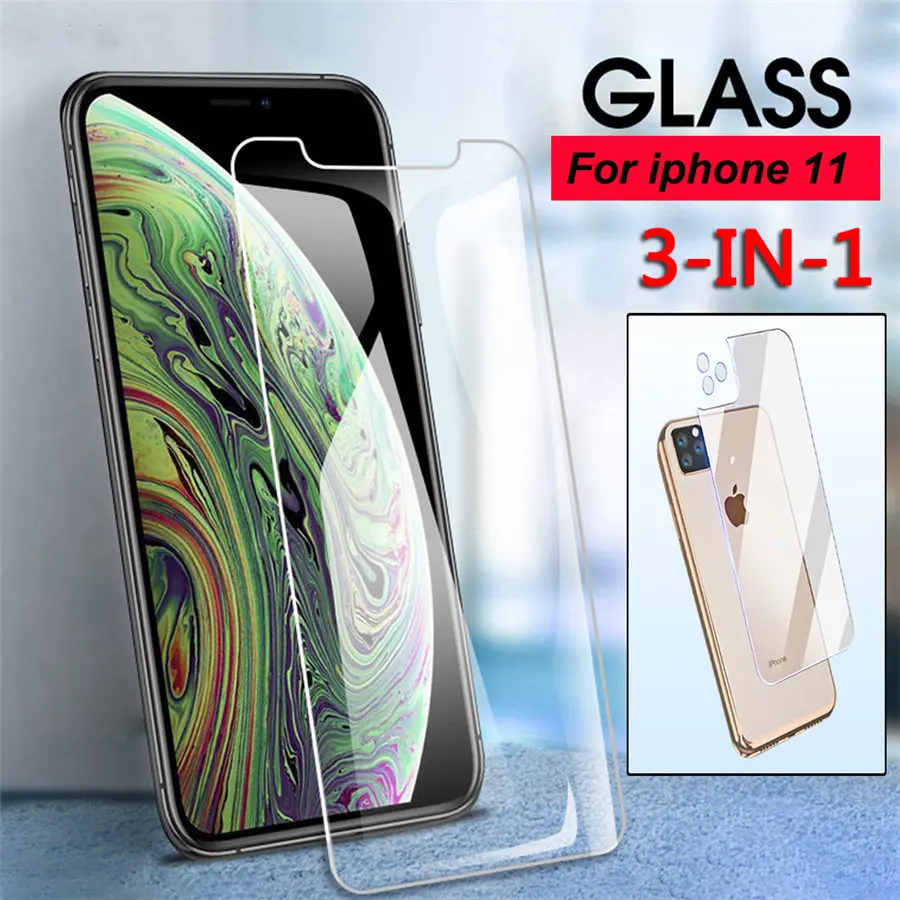 9D передняя + задняя пленка для объектива камеры iPhone 11 Pro Max 2019 закаленное стекло