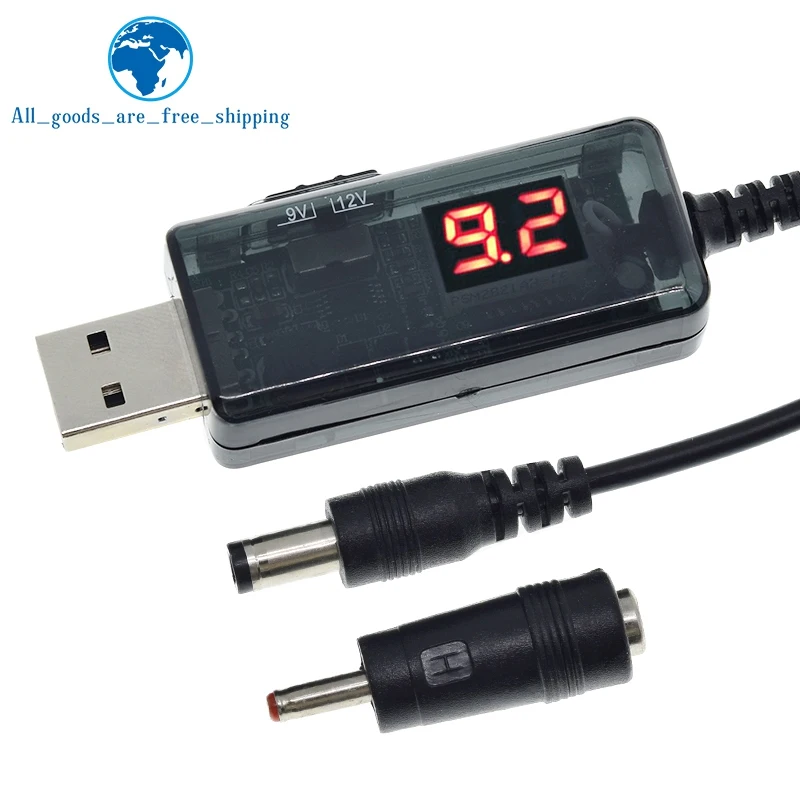 USB повышающий преобразователь постоянного тока от 5 В до 9 в 12 кабель + соединитель