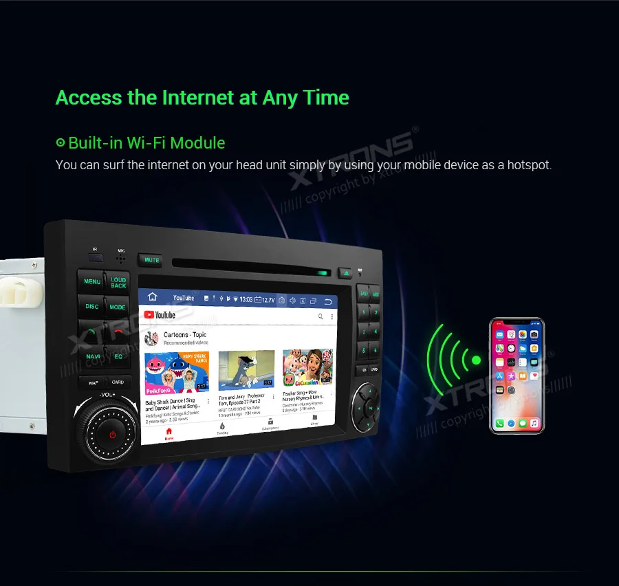 XTRONS 4 Гб ОЗУ Android 9,0 автомобильный dvd-плеер gps для Mercedes Benz W245 W169 Viano Vito W639 Sprinter W906 2006-2008 2009 2010 2011
