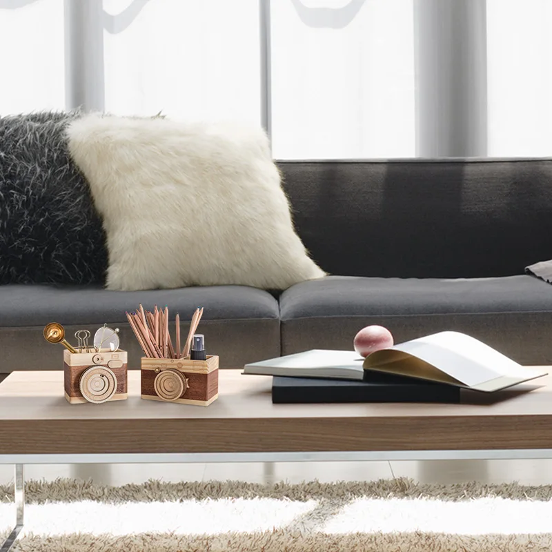 Деревянная ТВ приставка с камерой магнитная лента радиоприемник в форме цветка