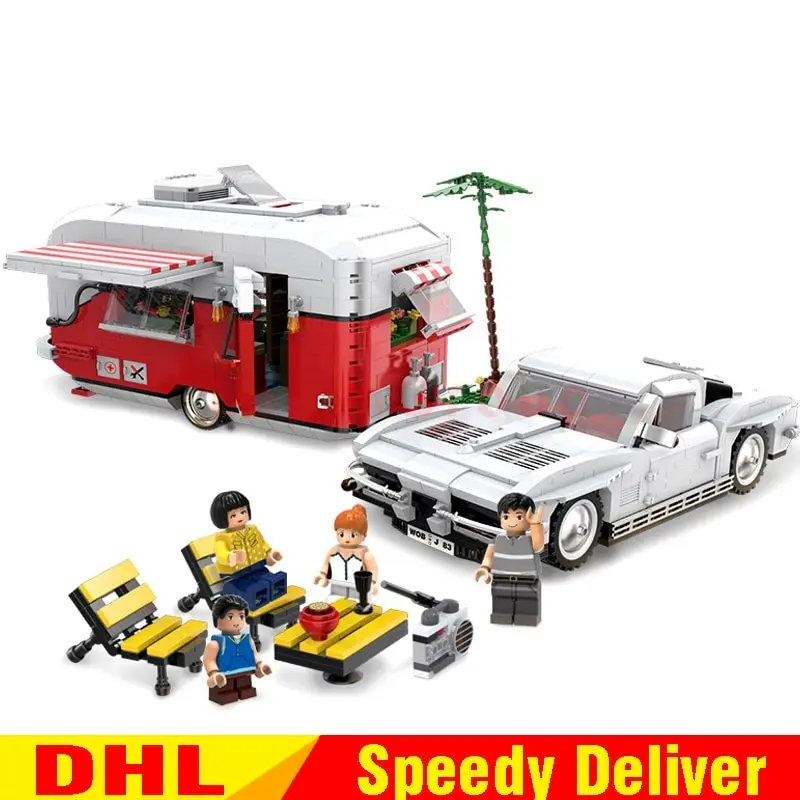XingBao 08003 креативные наборы набор MOC Camper детские развивающие строительные блоки