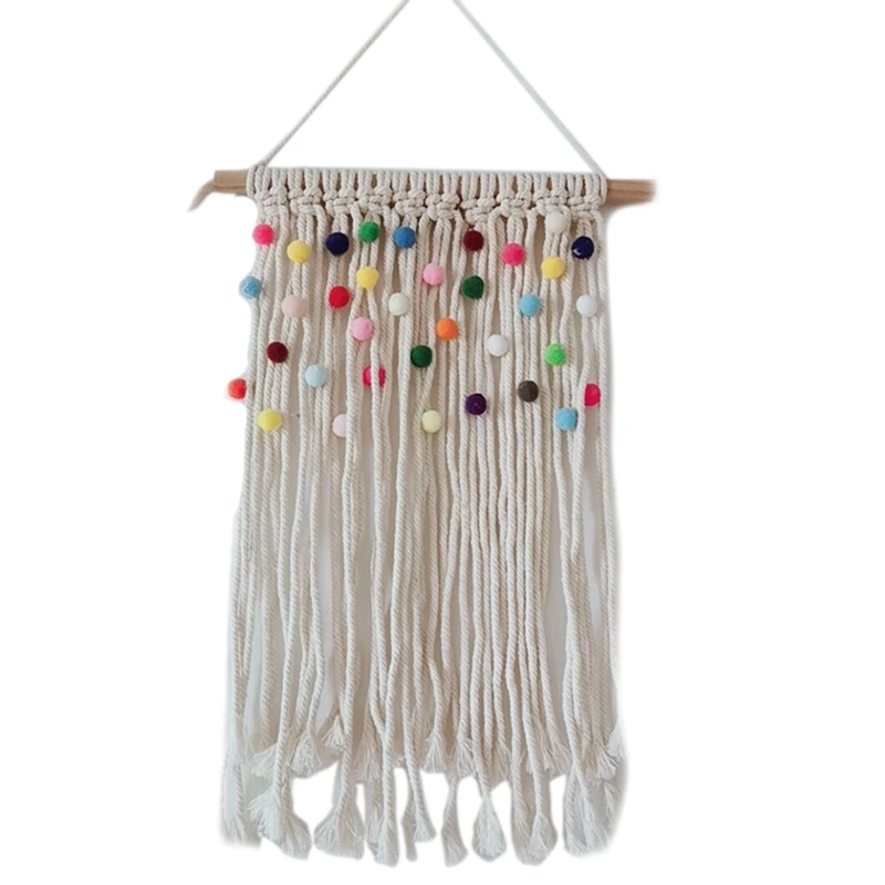 Красочный гобелен из макраме праздничный Настенный декор для детской комнаты