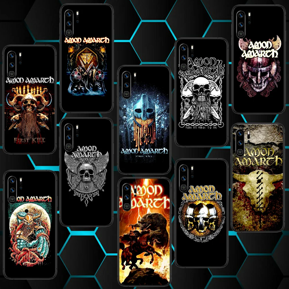 

Amarth Metal Band Amon Huawei P Mate Smart 9 10 20 30 40 Lite Z Y7 2019 Pro For Phone Case black Prime Pretty Etui Painting