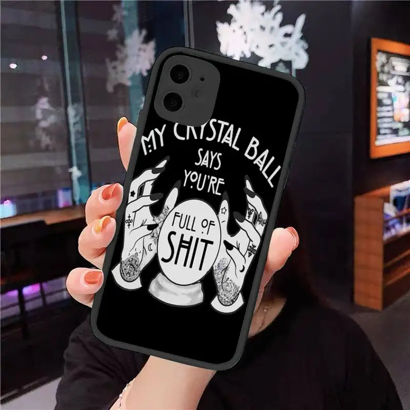 

Halloween Magic Crystal Ball Phone Cases Matte Transparent for iPhone 7 8 11 12 s mini pro X XS XR MAX Plus cover funda