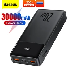 Baseus 30000mAh Power Bank Portable Charger 30000 External Battery PD Fast Charging Pack Powerbank For Phone Xiaomi mi PoverBank