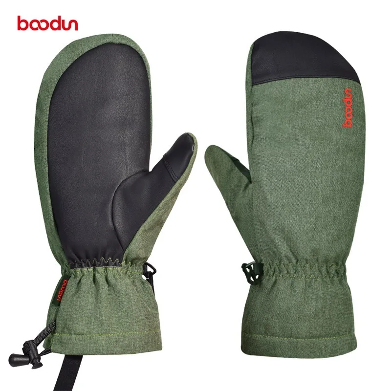 Зимние теплые велосипедные перчатки Boodun мужские и женские для сноуборда