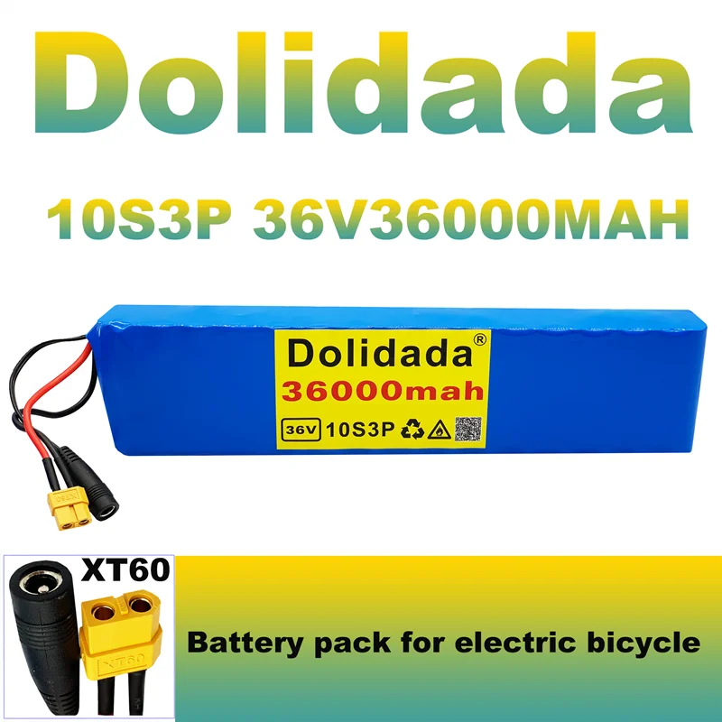 

2021 new 36V 36000mah 10s3p battery 600W 18650 battery pack, suitable for Xiaomi M365 Pro electric bicycle with built-in 20A BMS
