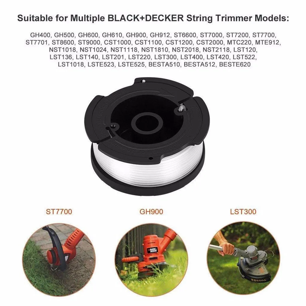 3 шт. триммерная линия для черный Decker триммер Запчасти авто AF-100-3ZP катушка 30ft/0 065