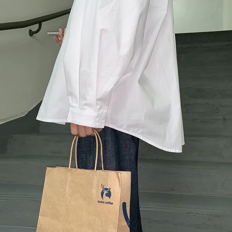 

2019 Spring And Autumn New Korea Harajuku Style Fashion Casual Wild Foundation Solid Color Long-sleeved Shirt Five-color M-2XL