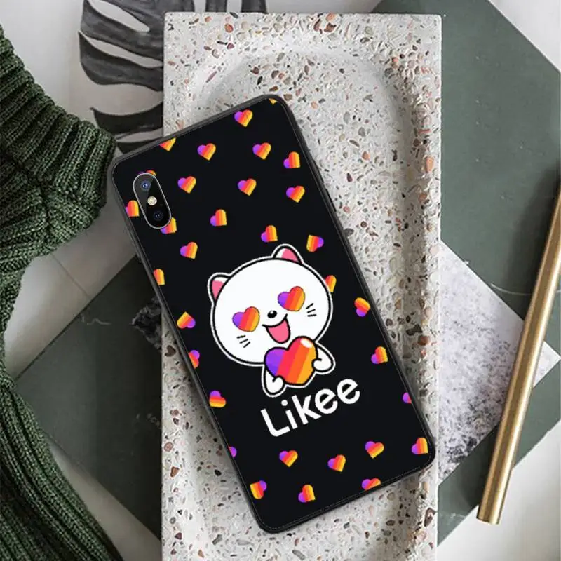 

Likee Funny cat bear love heart Phone Case for iPhone 11 12 pro XS MAX 8 7 6 6S Plus X 5S SE 2020 XR