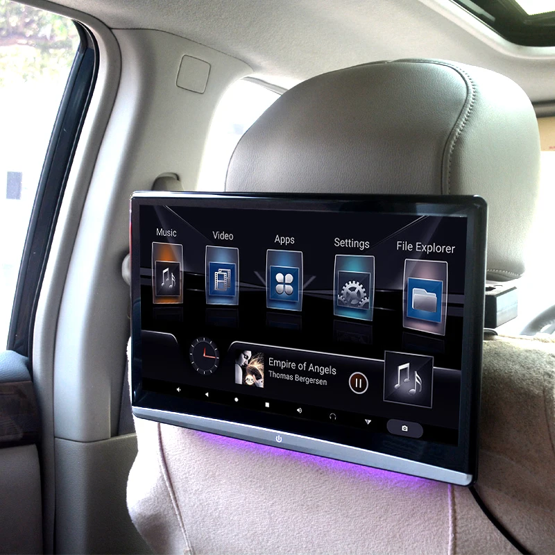 Монитор Автомобильный на подголовник IPS-экран 12 5 дюйма Android 9 0 4K 1080 HD 1080P Wi-Fi BT USB SD