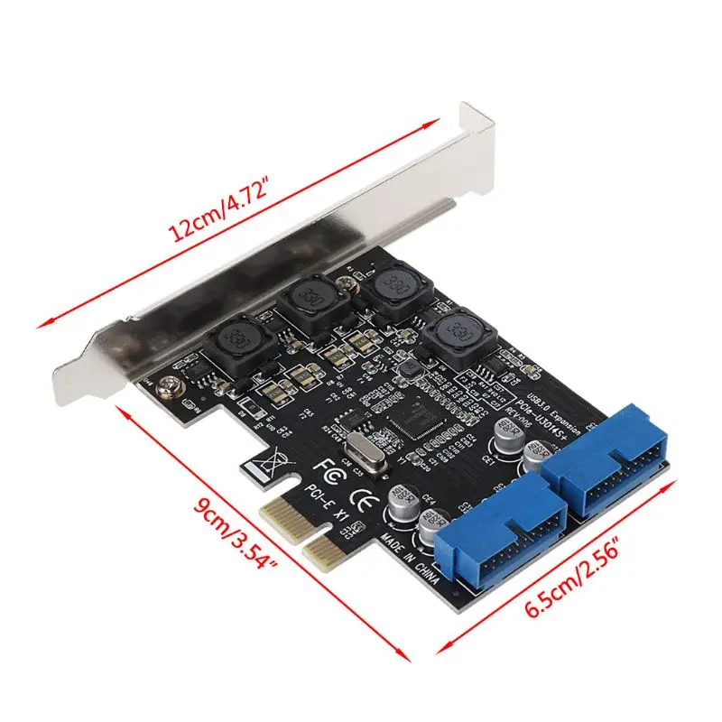 2 Порты и разъёмы 19Pin USB 3,0 карта PCI-e для внутреннего 20Pin Порты мужской PCI eэкспресс-адаптер