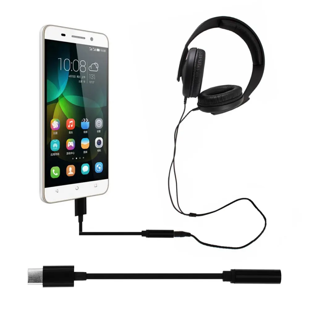 

3 Pcs Type USB to 3.5mm Headphone Audio Jack Adapter Type Male to Female Aux Jack Stereo earphone headphone Cable Converte