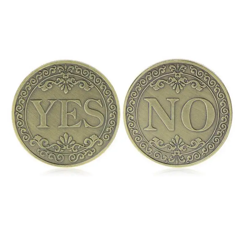 

1Pcs Creative Alloy Coin Collectible Great Gift Yes Or No Decision Coin Art Collection YES NO Letter Commemorative Coin