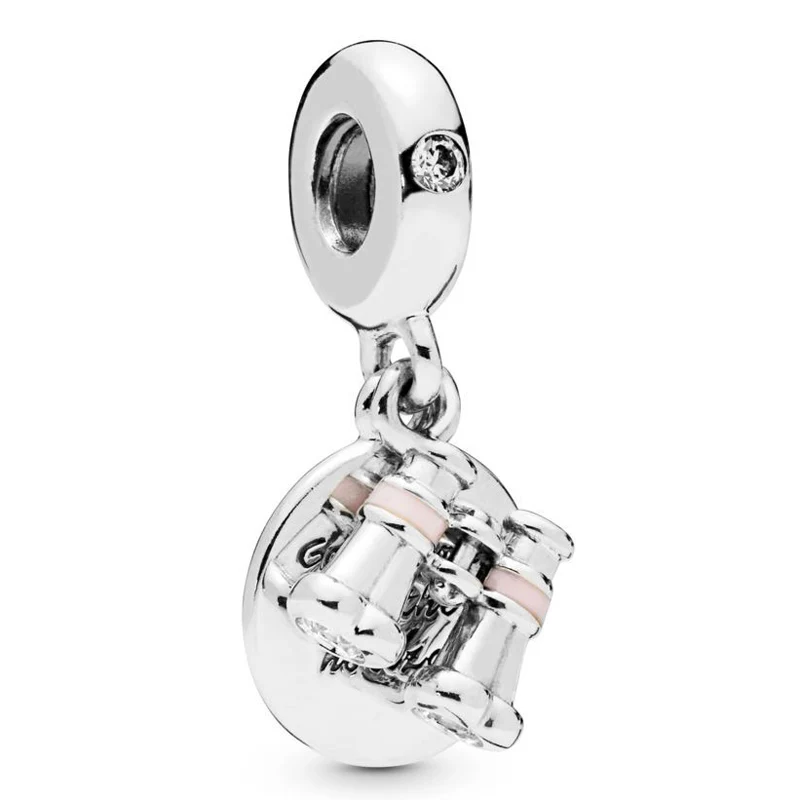 

Оригинальный Розовый бинокль Good Times On Horizon, кулон, очаровательное ювелирное изделие «сделай сам», подходит для бусин из стерлингового серебр...