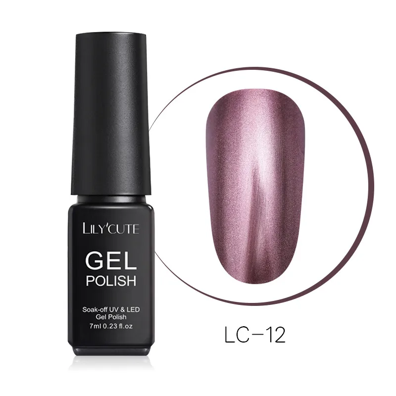 7ml 12 LILYCUTE металлический зеркальный Серебряный Гель-лак замачиваемый УФ-Гель-лак для нейл-арта лак стойкий маникюрный дизайн лак - Цвет: 7ml 12