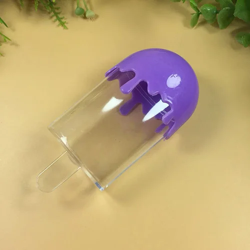 Purple 50pcs Счастливый обезьяна 50 шт./упак. 60 мл мороженое Slime контейнеры Пластик милый розовый прозрачный Slime коробка - Цвет: Purple 50pcs