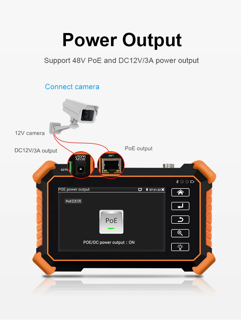 4" Small Size 8K IPC tester CCTV Tester monitor 8mpAHD CVI TVI CVBS Camera teter for Hikvision camera Dahua Huawei | Безопасность и